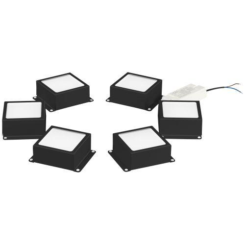 Светильник светодиодный SPO-646-3-5K-B6 36Вт 5000К 3420Лм 89х89мм грильято 100х100 домино 6 кубиков драйвер черн. Эра Б0063082