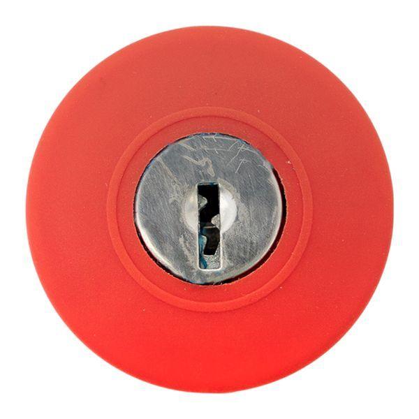 Механизм кнопки исполнительный XB4 "Грибок" красн. поворотный с фиксацией с замком IP65 EKF XB4BA1F-R-65