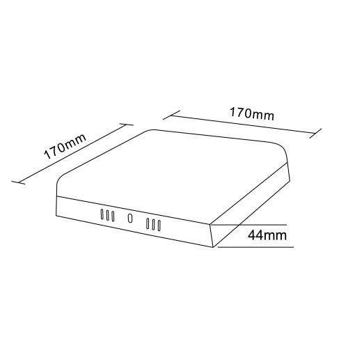 Светильник светодиодный LED 16-24-4K 24Вт 4000К накладной квадратный ЭРА Б0054340