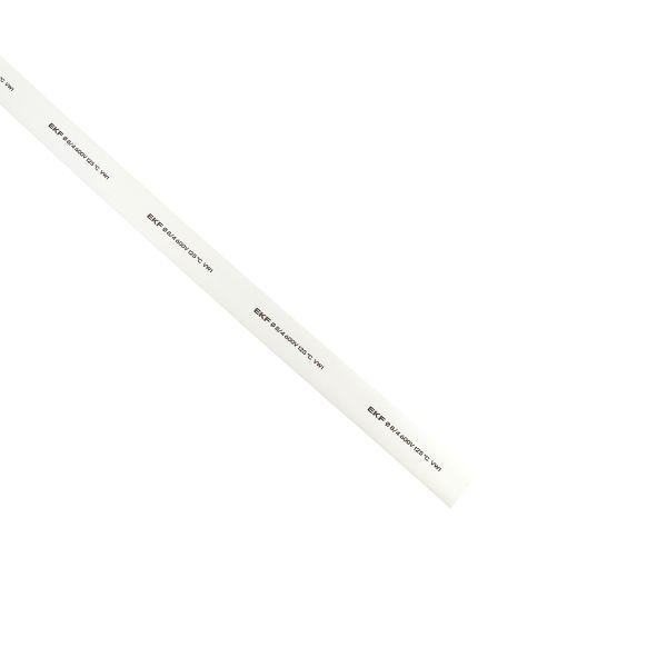 Трубка термоусадочная ТУТ нг 8/4 бел. (уп.100м) EKF tut-8-w