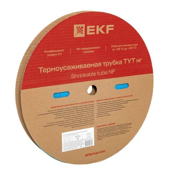 Трубка термоусадочная ТУТ нг 10/5 син. (уп.100м) EKF tut-10-g