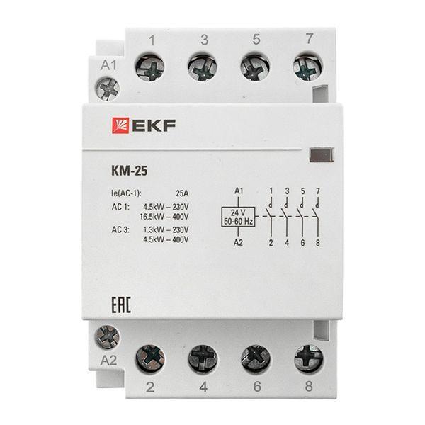 Контактор модульный 4NО 3мод. 24В AC КМ 25А PROxima EKF km-3-25-40-24v