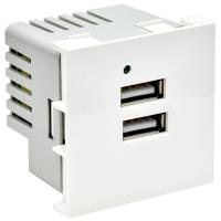 Розетка 2мод. USB A+A 4.2А РКЮ-23-40-П бел. PRIMER IEK PR-KK40D-RU-0-2-AA-K01