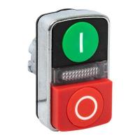 Механизм кнопки исполнительный XB4 "пуск-стоп" с выпирающим стопом возвратный без фиксации с подсветкой IP65 EKF XB4BW84-65