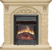 Royal Flame Каминокомплект Bern Сланец крупный бежевый / Алебастр темная патина с очагом Majestic FX Black