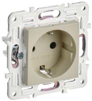 Розетка SKANDY 16А с заземл. защ. шторки безвинт. крепл. SK-R06B беж. IEK SK-R14-16-1-K10