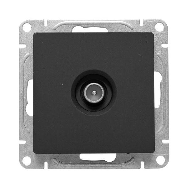 Розетка телевизионная проходная TV СП Эпика механизм черн. EKF UP1-SOB-TV-2