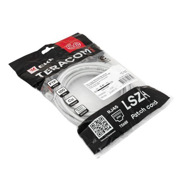 Патч-корд кат.5E FTP экранир. LSZH сер. 5.0м TERACOM PRO EKF TRP-5EFTP-LSH-5M-GY