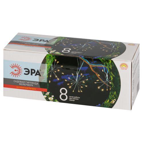 Гирлянда светодиодная садовая "Фейерверк" ERASF22-45 3.8м 150LED на солнечной батарее Эра Б0057663