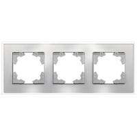 Рамка 3-м Афина стеклянная серебр. UNIVersal 2268