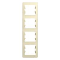 Рамка 4-м Glossa вертикал. беж. SE GSL000208