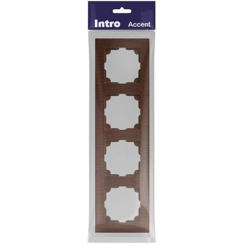 Рамка 4-м СП Accent 6-504-10 венге Intro Б0063715