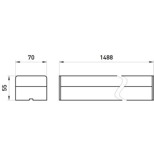 Светильник светодиодный SML-12-WB-40K-В60 60Вт 4000К 5400лм 70х1488х55мм подвесной линейный черн. Эра Б0061019