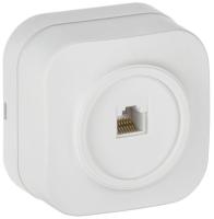 Розетка компьютерная ОП GLORY РК10-ХБм RJ45 кат.5E бел. матов. IEK EKH10-K01M