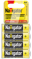 Элемент питания 95 457 NBT-02 AA LR6 4SHBP (уп.4шт) NAVIGATOR 95457