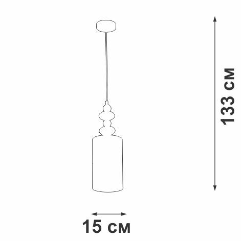 Подвес 1хЕ27 макс. 40Вт Vitaluce V2997-1/1S