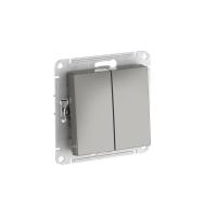 Переключатель 2-кл. AtlasDesign (сх. 6/2) 10AX быстрозажим. клем. механизм сталь SE ATN000965S