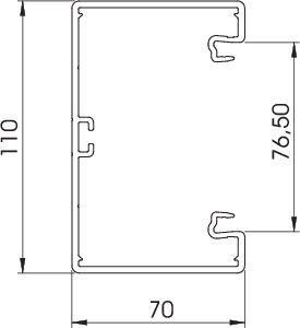 Кабель-канал 110х70 L2000 пластик GK70110RW бел. OBO 6274300