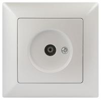 Розетка телевизионная одиночная TV СП Solo 4-301-06 IP20 перламутр Intro Б0053992