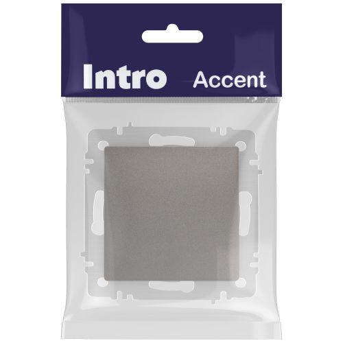 Кнопка Accent 6-109-09 10А-250В IP20 СУ титан Intro Б0063621