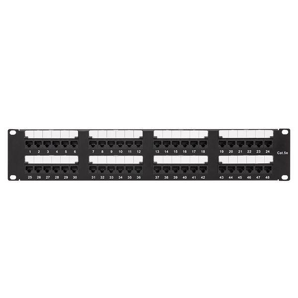 Патч-панель 19дюйм 2U кат.5E UTP неэкранир. 48 портов RJ45 Dual IDC TERACOM PRO EKF TRP-PPNL-5EUTP-2U48