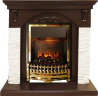 Dimplex Каминокомплект Bern Сланец мелкий белый / Темный дуб с очагом Atherton