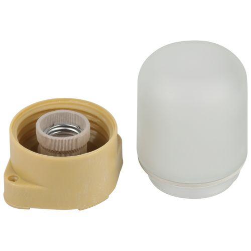 Светильник для бани НББ 01-60-007 пластик/стекло прямой IP65 E27 max 60Вт 137х107х84 сосна Эра Б0062262