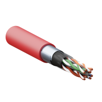 Кабель витая пара F/UTP кат.6 4 пары (0.57мм) solid LSZH нг(А)-HF красн. (уп.305м) TeraLINK CS EKF TRCS-6FTP-04LTX-RD-IN3