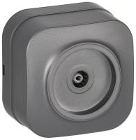 Розетка телевизионная TV 1-м ОП GLORY РТВ20-ХСм сталь матов. IEK EAH10-K46M