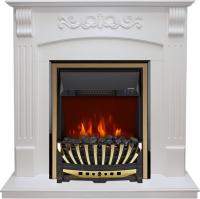 Royal Flame Каминокомплект Sorrento угловой - Белый дуб с очагом Aspen Gold