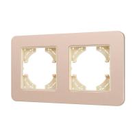 Рамка 2-м FRM-AKIRY-SFAL-2-GD алюм. Arlight 049739