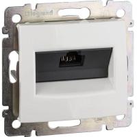 Розетка компьютерная 1-м СП Valena RJ45 кат.5E UTP на захватах механизм бел. IEK 774230