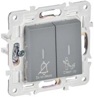 Выключатель 2-кл. SKANDY 10А SK-V16Gr для отелей с индикацией сер. IEK SK-V20-2-10-K03