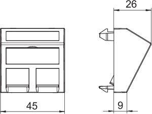 Корпус компьютерной розетки DTS-2C RW1 OBO 6119250