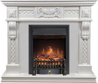 Royal Flame Каминокомплект Corsica - Матовый белый (Ширина 1100) с очагом Fobos FX Black