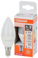 Лампа светодиодная LED Star 5Вт свеча 4000К E14 470лм (замена 40Вт) OSRAM 4058075696082