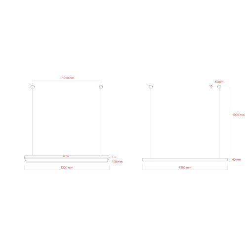 Светильник светодиодный Geometria Block SPO-115-W-40K-036 36Вт 4000К 3100лм IP40 1200х100х50мм подвесной драйвер внутри бел. Эра Б0058864