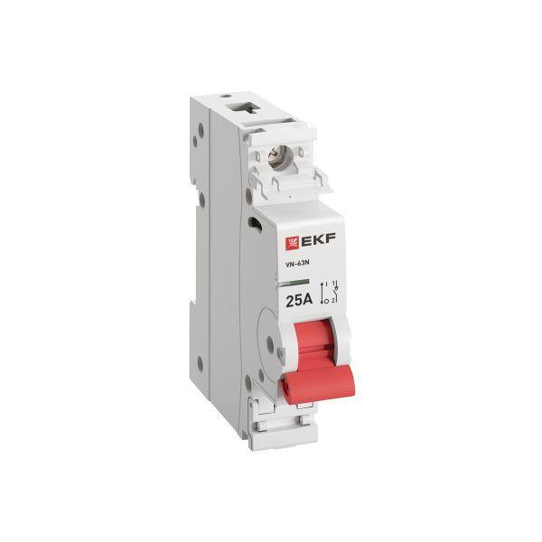 Выключатель нагрузки 1п 25А ВН-63N PROxima EKF S63125