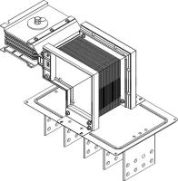 Секция фланцевая лев. Тип1 1000А Al 3L+N+PER НК IP55 тран. IEK LB-1000A4-25-F-FL1