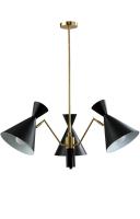 Люстра на штанге Crystal Lux JOVEN SP3 GOLD/BLACK