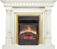 Royal Flame Каминокомплект Dallas - Слоновая кость с патиной с очагом Majestic FX M Brass