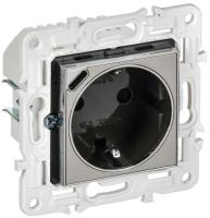 Розетка SKANDY 18Вт 16А с заземл. защ. шторки с USB C SK-R17N никель IEK SK-R14-16-U14-018-K50