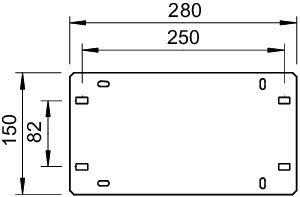 Пластина монтажная 280х150 GP 15 28 FT OBO 6357008