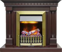 Dimplex Каминокомплект Dallas - Темный дуб с очагом Danville Antique Brass FB2