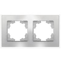 Рамка 2-м Афина стеклянная серебр. UNIVersal 2267