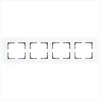 Рамка 4-м G-Glass закругленная стекло матов. бел. Jasmart G1004GW-RM