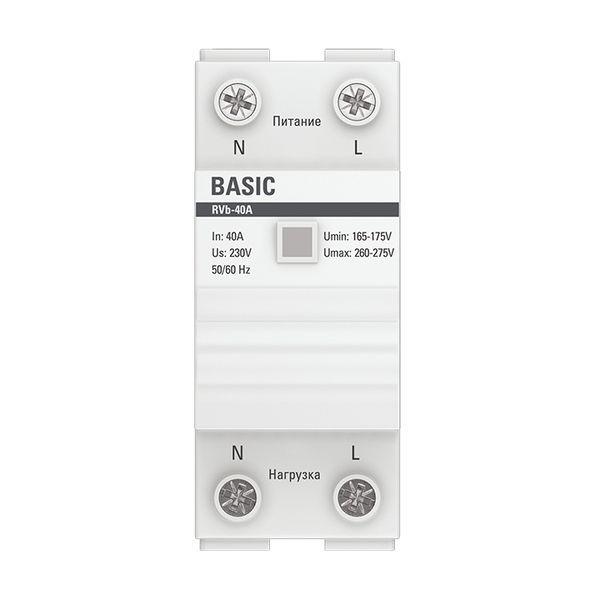 Реле напряжения RVb-40A (сквозное подкл.) Basic EKF rvb-40a