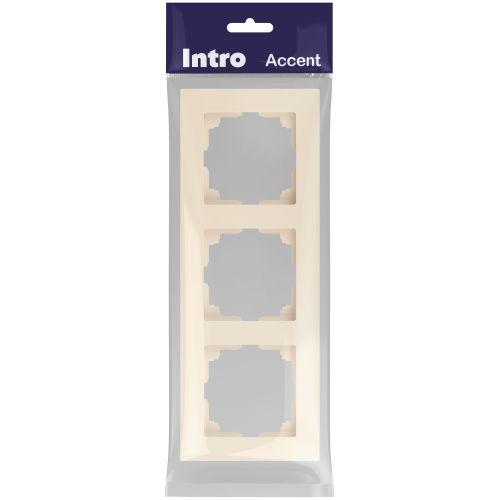 Рамка 3-м СП Accent 6-503-02 сл. кость Intro Б0063781