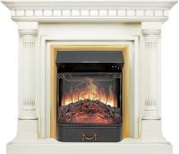 Royal Flame Каминокомплект Dallas - Слоновая кость с патиной с очагом Majestic FX Brass