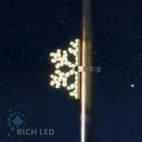 Светодиодная консоль "Снежинка 40см Теплый белый", 0.45*0.2 м,  6Вт RL-KN-SFDL40-WW